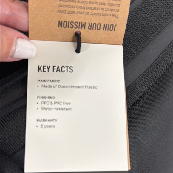 NWT GOT BAG Black Roll-Top Backpack - Picture 6 of 7